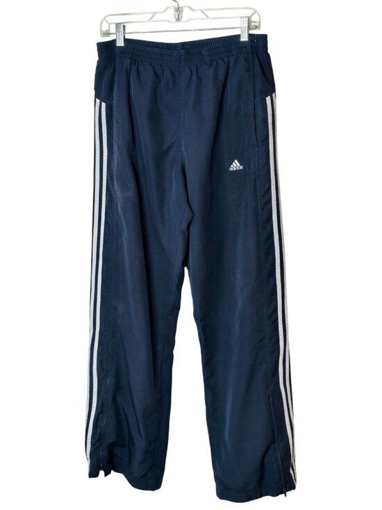adidas Other - Adidas Mens M Clima365 Track Pants Navy Blue Pckts Zip Ankle Athletic Lined